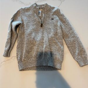 Carter's Gray Knit Quarter-Zip Sweater
